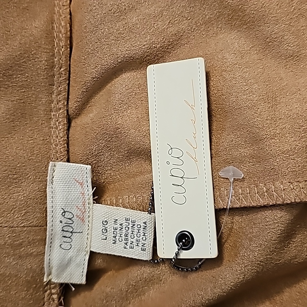 Cupio Velour Sweatpants in Beige Size Large - Picture 6 of 9